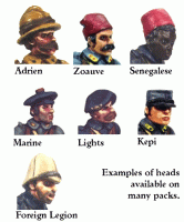 FRN01 French Officers (Separate Heads) (4)