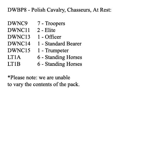 DWBP8 Polish Chasseur A Cheval Regiment At Rest 12 Mounted