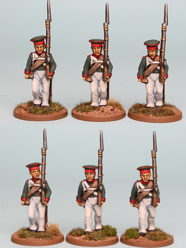 RNRPK9 Mixed Russian Infantry In Forage Cap Marching 6 Figures